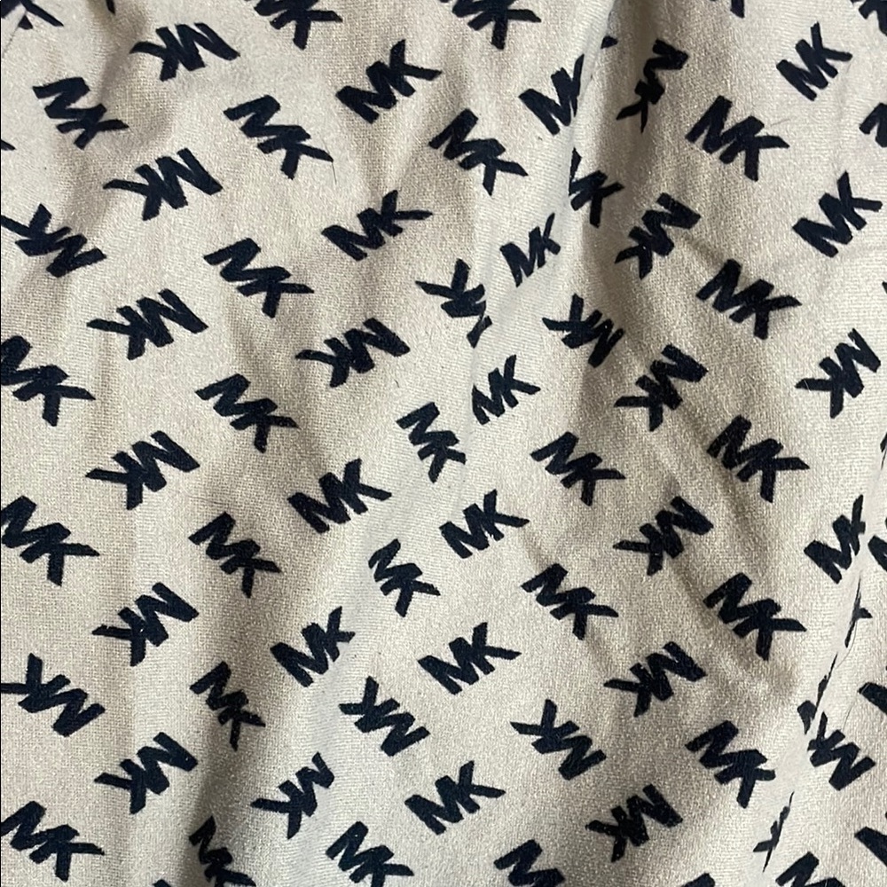Michael Kors Cream Pants with Black MK Pattern - Picture 2 of 2